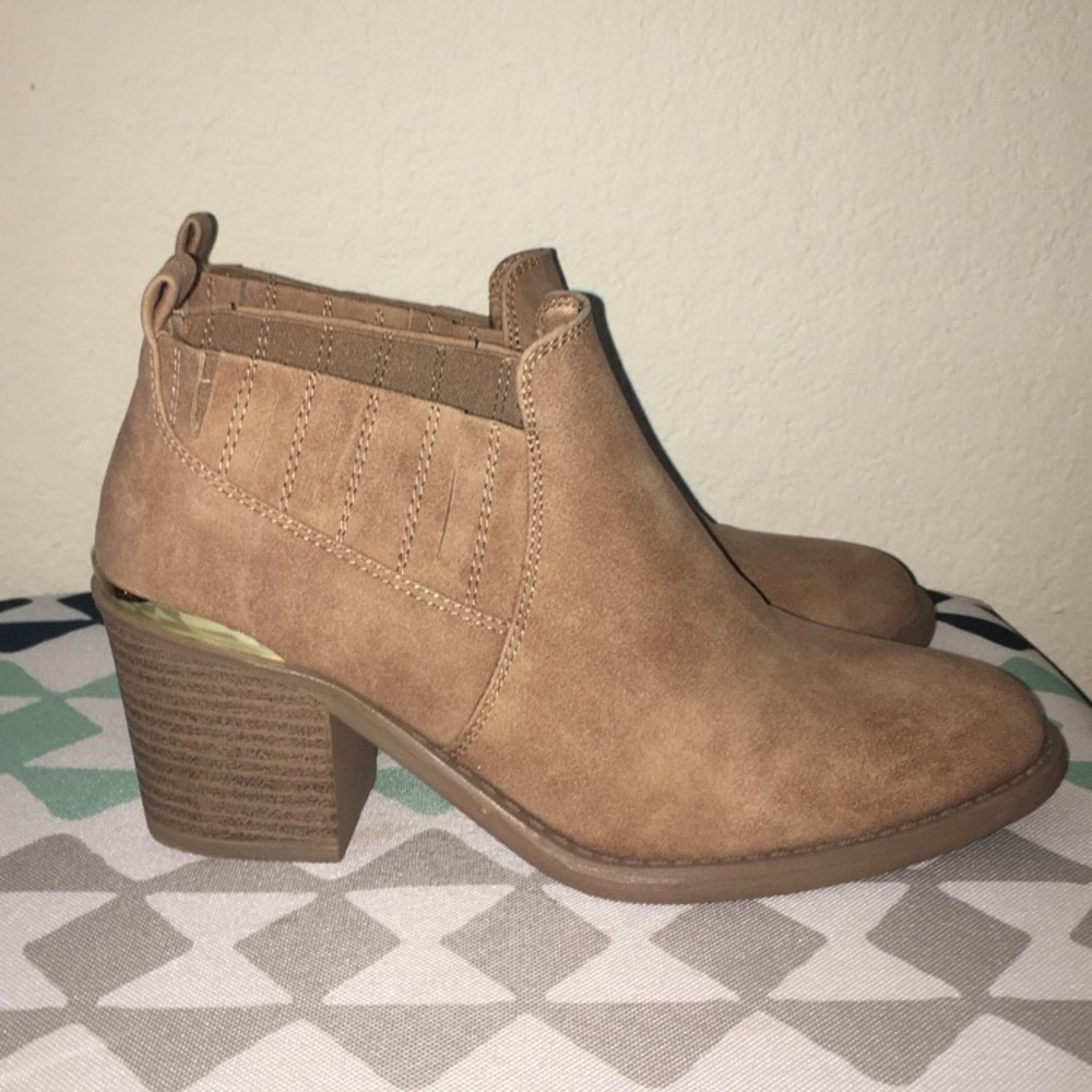 Tan booties